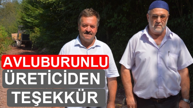 AVLUBURUNLU ÜRETİCİDEN TEŞEKKÜR