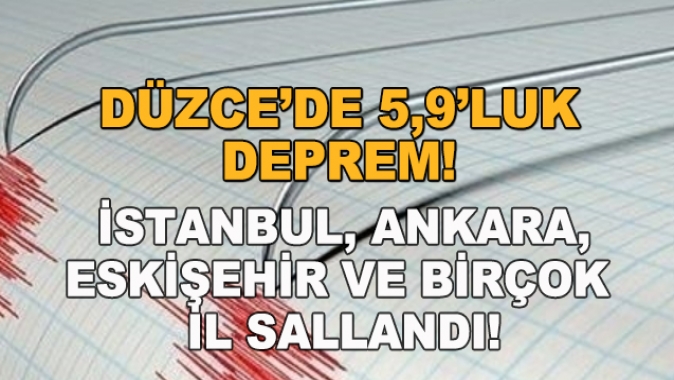 Düzce'de 5.9'luk Deprem