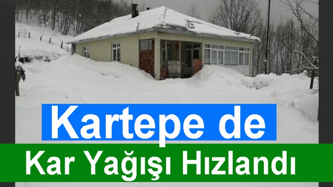 Kartepe de Kar Yağışı Hızlandı