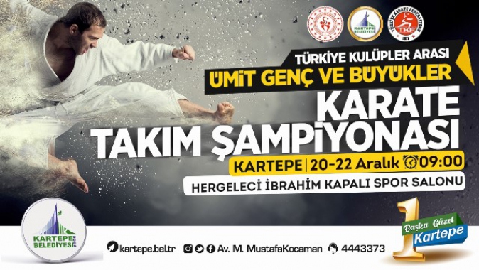 KARTEPE´DE KARATE ŞAMPİYONASI