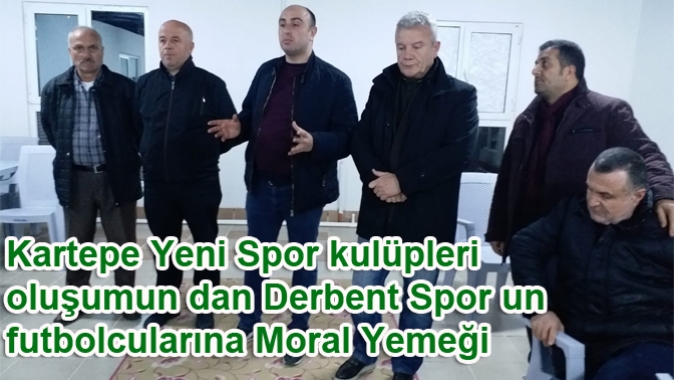 Kartepe Yeni Spor kulüpleri oluşumun dan Derbent Spor un futbolcularına Moral Yemeği