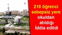 218 öğrenci sebepsiz yere okuldan atıldığı İddiası