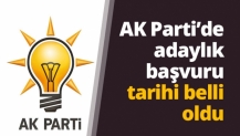 AK Parti'de adaylık başvuru tarihi belli oldu