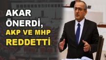 AKAR ÖNERDİ, AKP VE MHP REDDETTİ