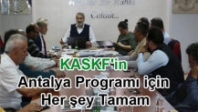 KASKF'in Antalya Programı Netleşti
