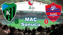 Kocaelispor 5 - Elazığ Belediyespor 0 Maç Sonucu