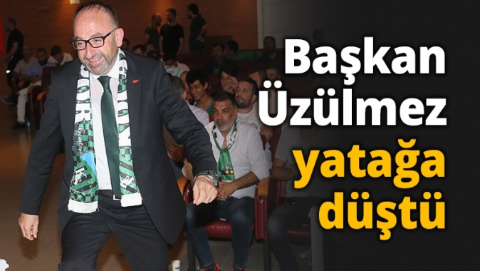 Üzülmez yatağa düştü